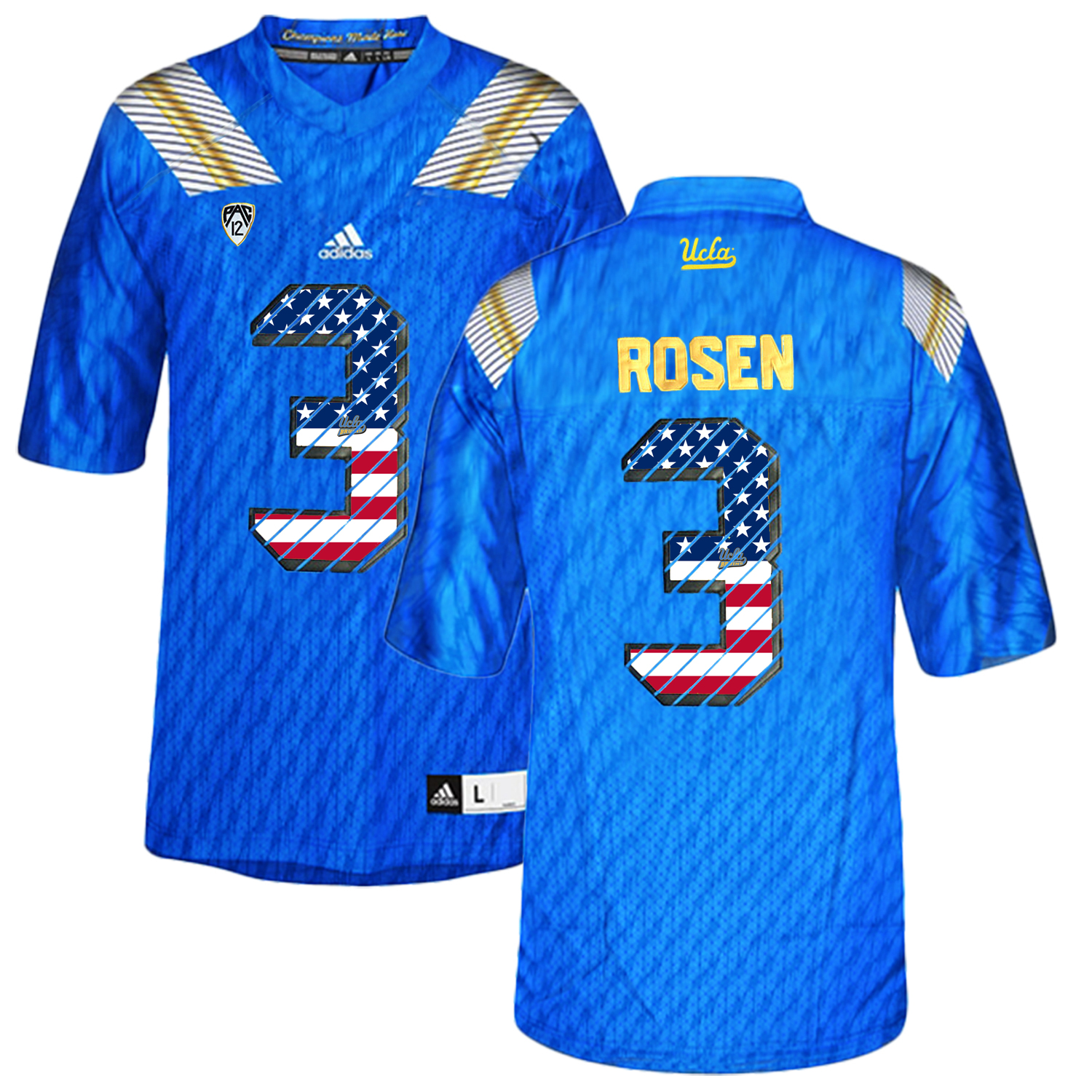 UCLA Bruins 3 Josh Rosen Blue College Football Authentic Jersey Blue